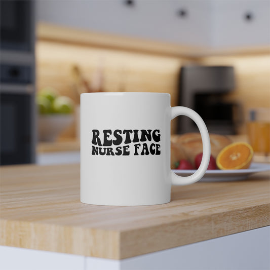 Resting Nurse Face Coffee Mug Mug 11oz White 