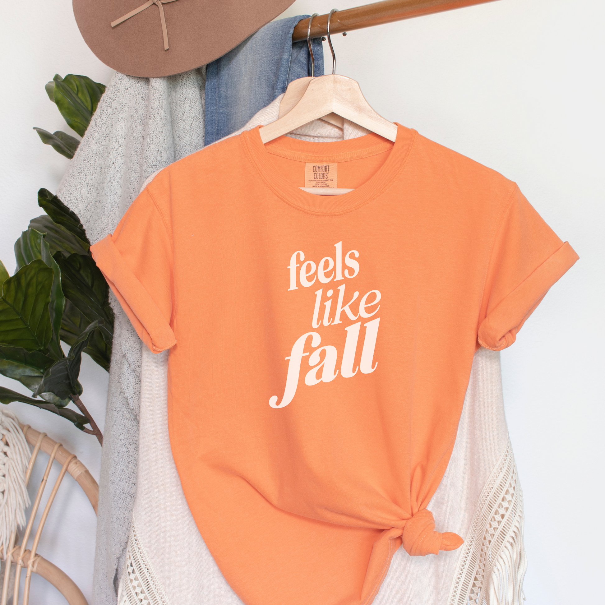 Feels Like Fall Tee T-Shirt Burnt Orange S 