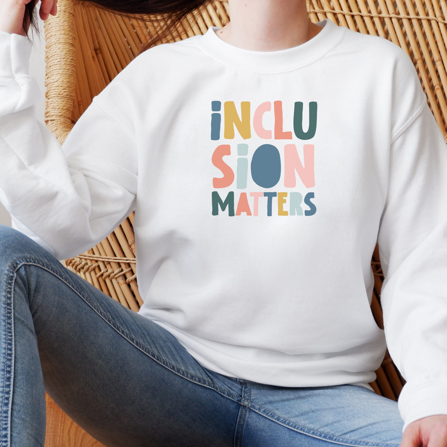 Inclusion Matters Sweatshirt Sweatshirt S White 