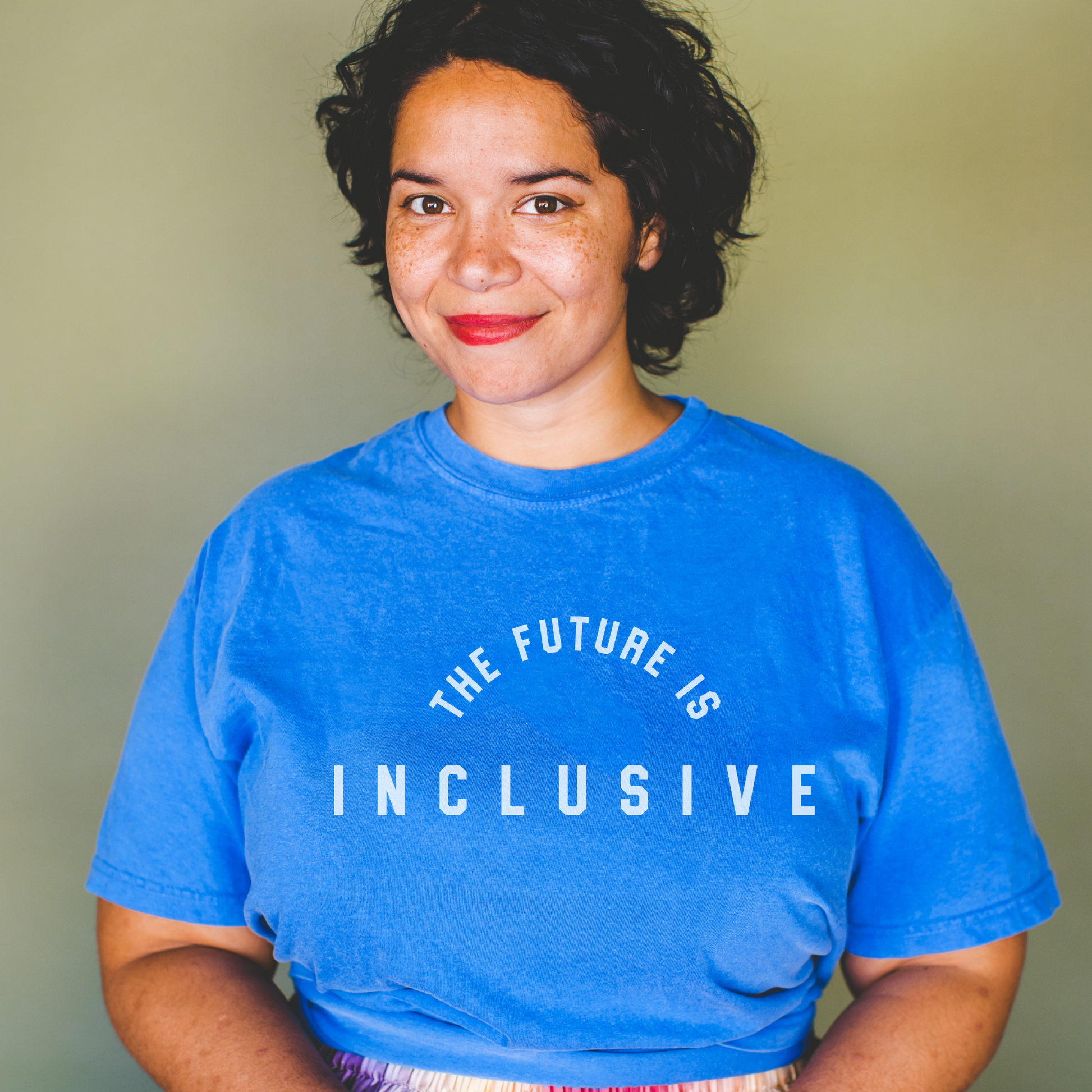 The Future is Inclusive Tee T-Shirt Flo Blue S 