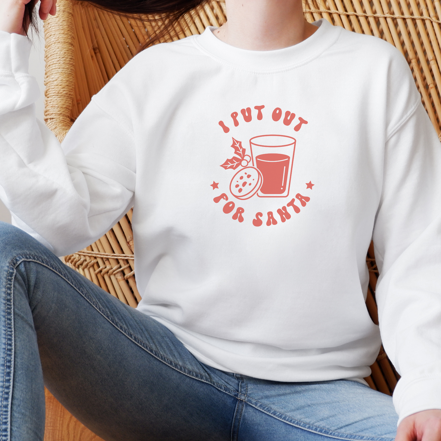 I Put Out For Santa Sweatshirt Sweatshirt S White 