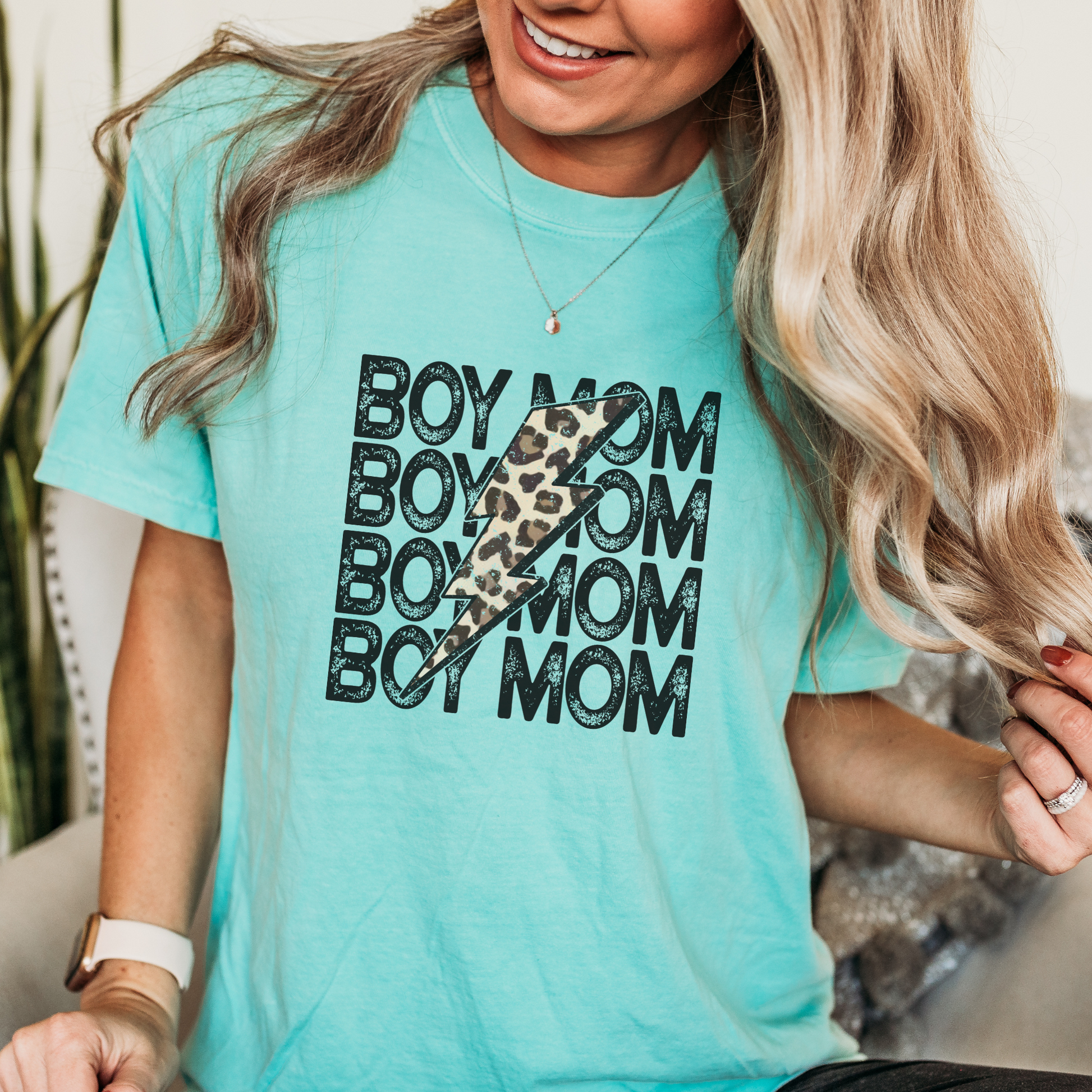 Boy Mom Tee T-Shirt Chalky Mint S 