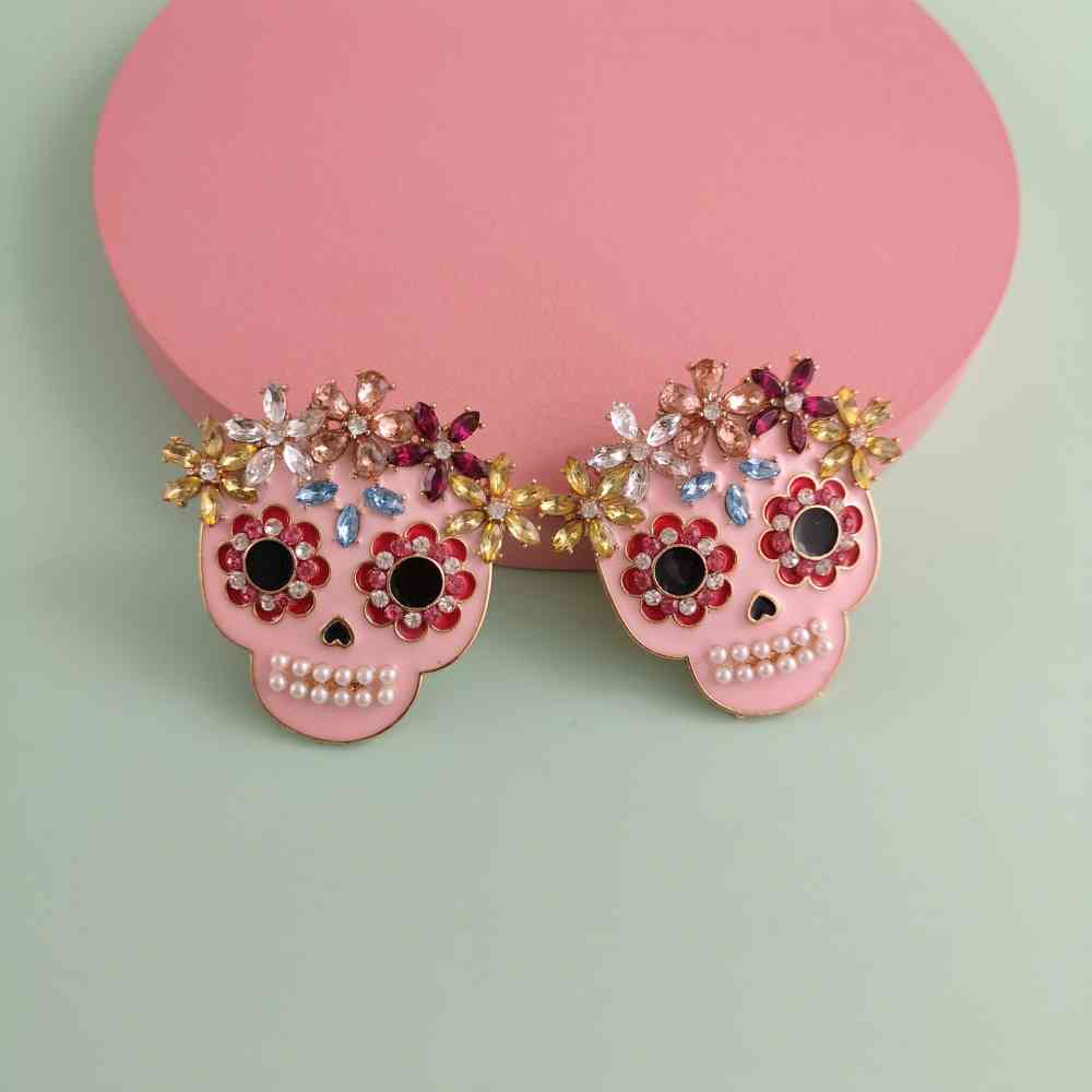 Rhinestones & Sugar Skulls Earrings    