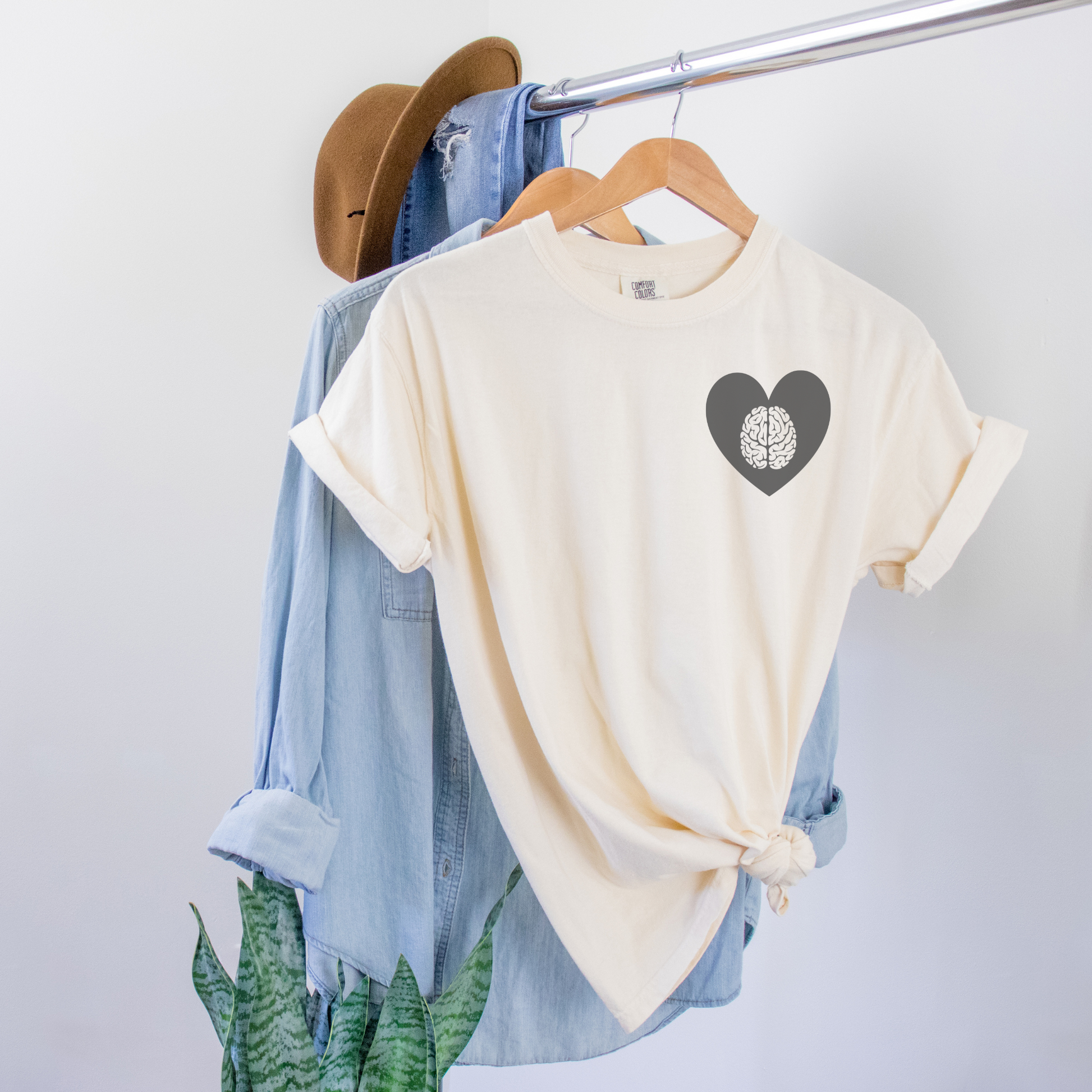 Mental Health Heart Tee T-Shirt Ivory S 