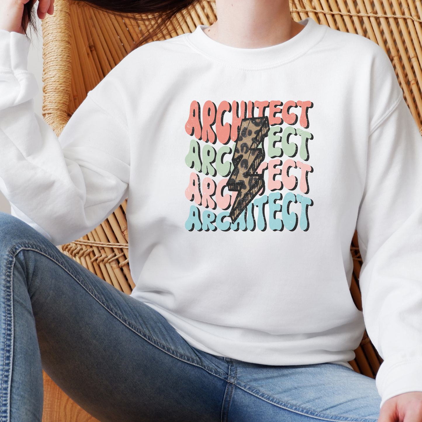 Retro Architect Sweatshirt Sweatshirt S White 