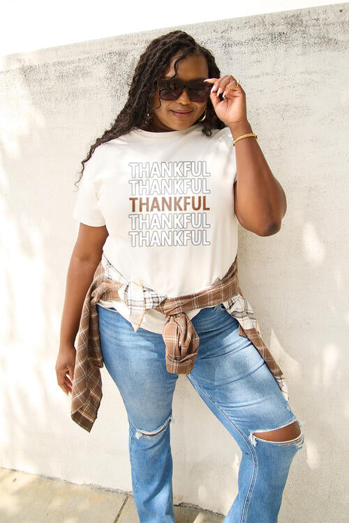 Thankful Tee  White S 