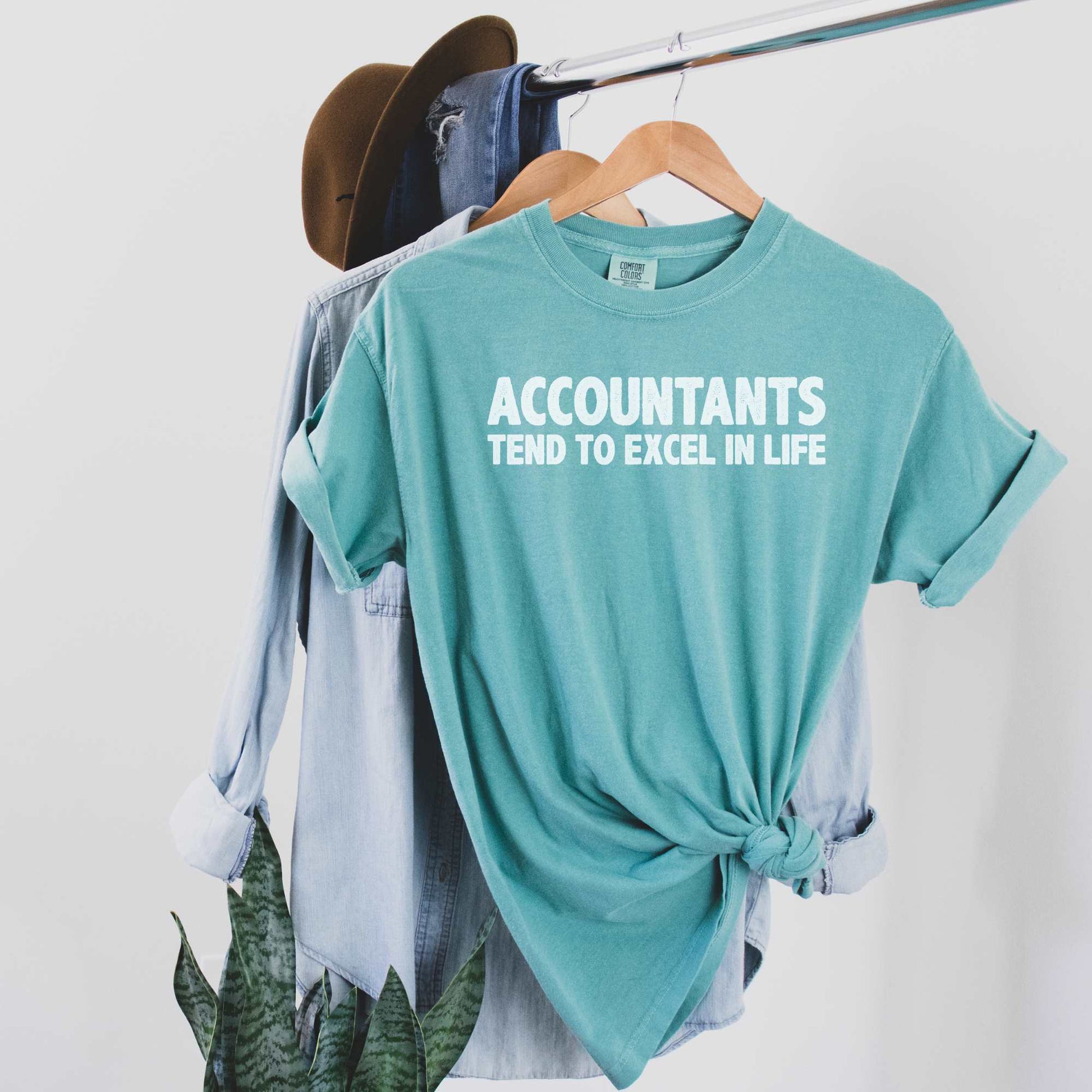 Accountants Tend to Excel in Life Tee T-Shirt Seafoam S 