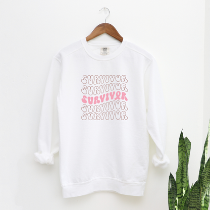 Breast Cancer Survivor Sweatshirt Sweatshirts White S 