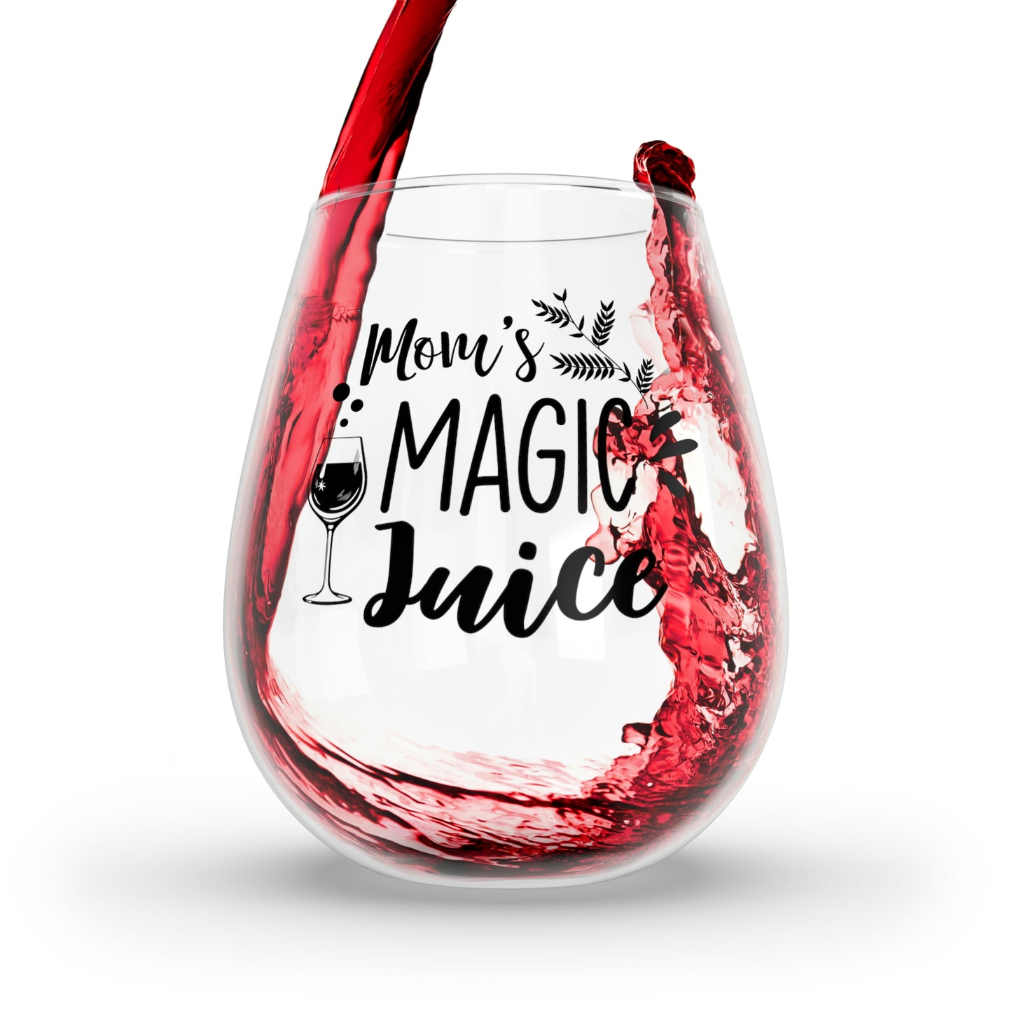 Mom's Magic Juice Wine Glass Mug 11.75oz  