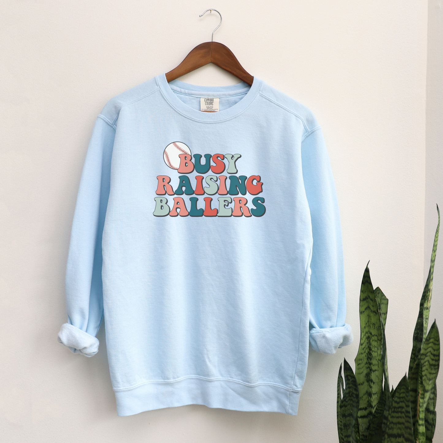 Busy Raising Ballers Sweatshirt Sweatshirts Chambray S 