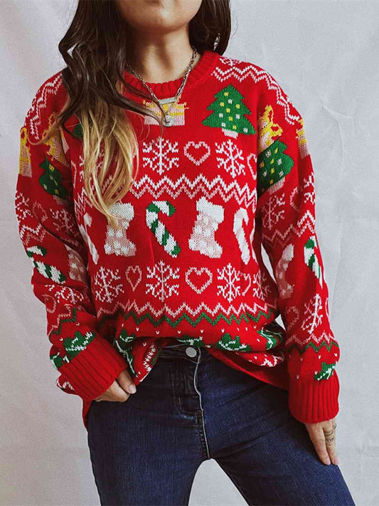 Too Much Christmas Sweater  Red S 