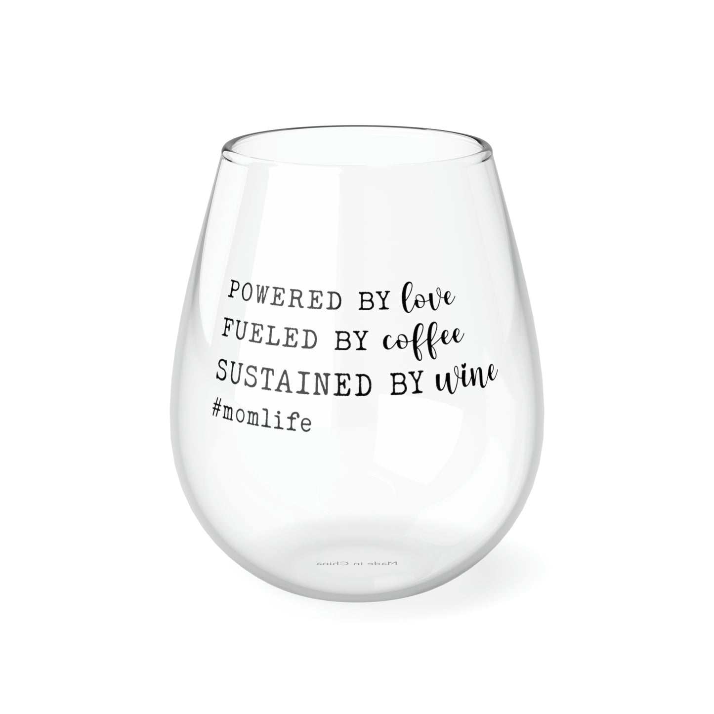 Sustained by Wine #Momlife Wine Glass Mug   