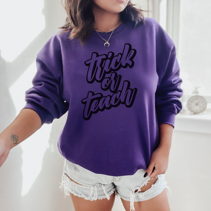 Trick or Teach Sweatshirt Sweatshirt S Purple 