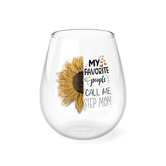 My Favorite People Call Me Stepmom Wine Glass Mug 11.75oz  