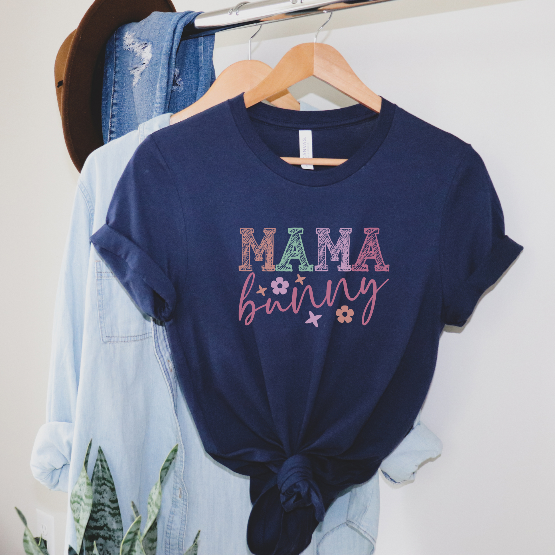 Mama Bunny Tee T-Shirt Navy S 