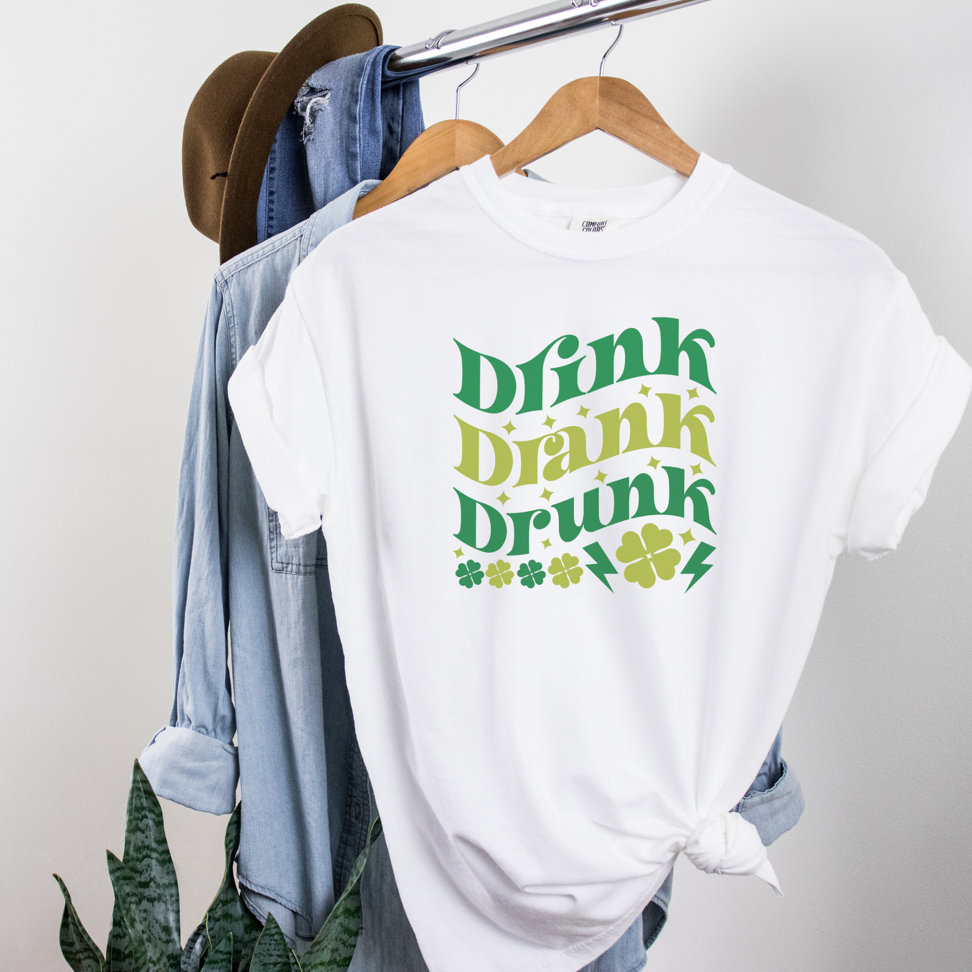 Drink, Drank, Drunk Tee T-Shirt White S 