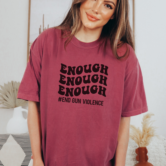 Enough #End Gun Violence Tee T-Shirt Brick S 