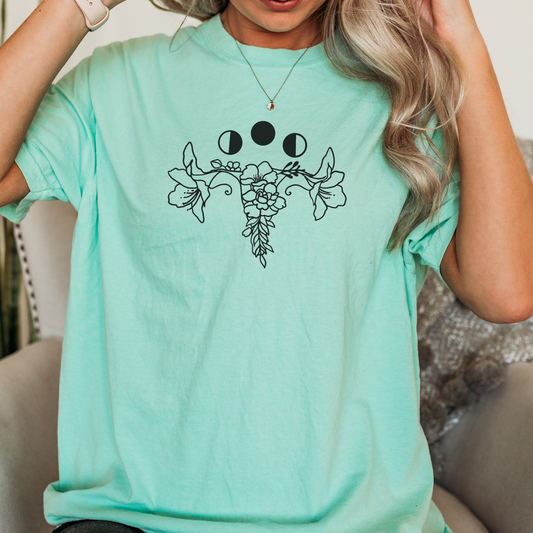 Floral Uterus Tee T-Shirt Island Reef S 