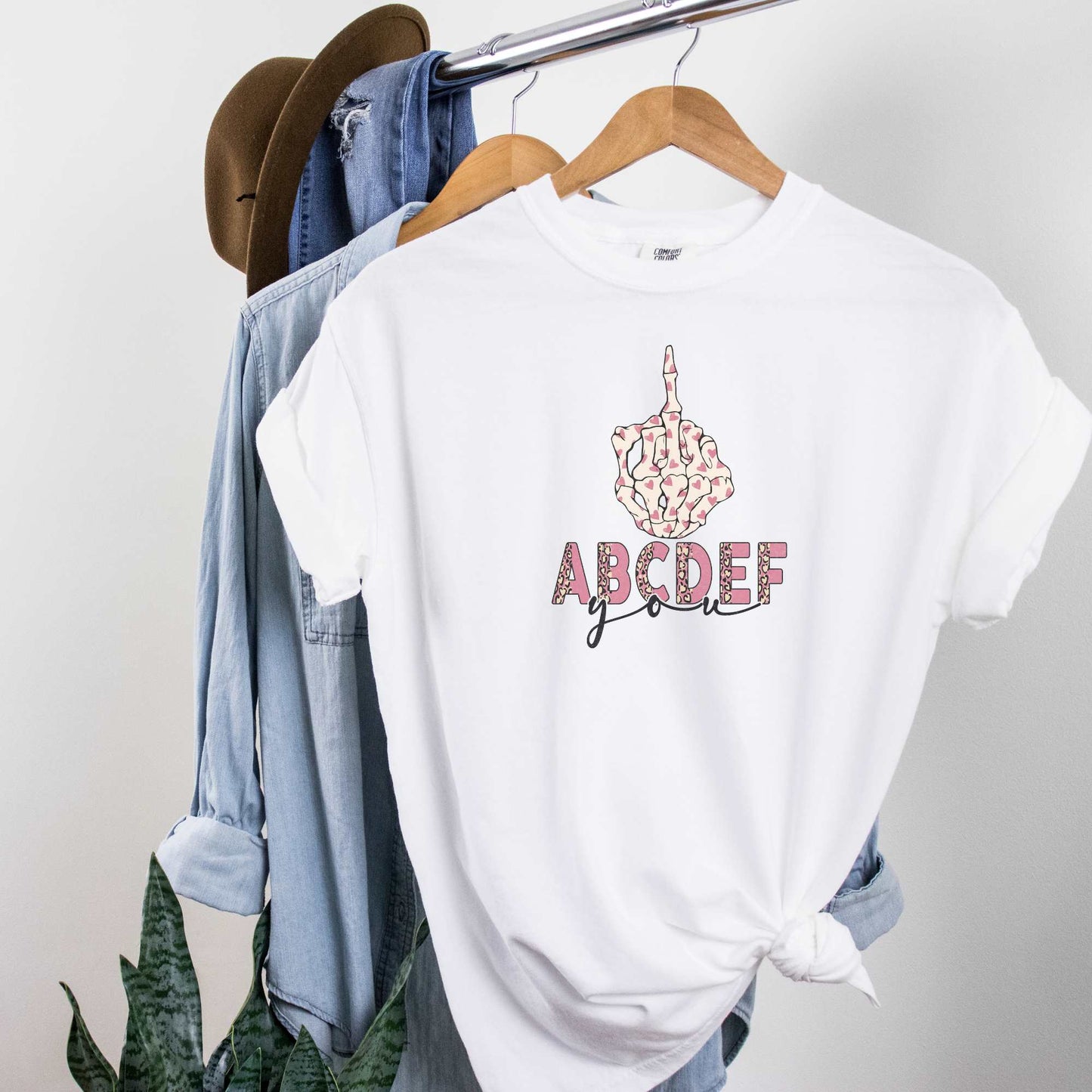 ABCDE FU Tee T-Shirt White S 