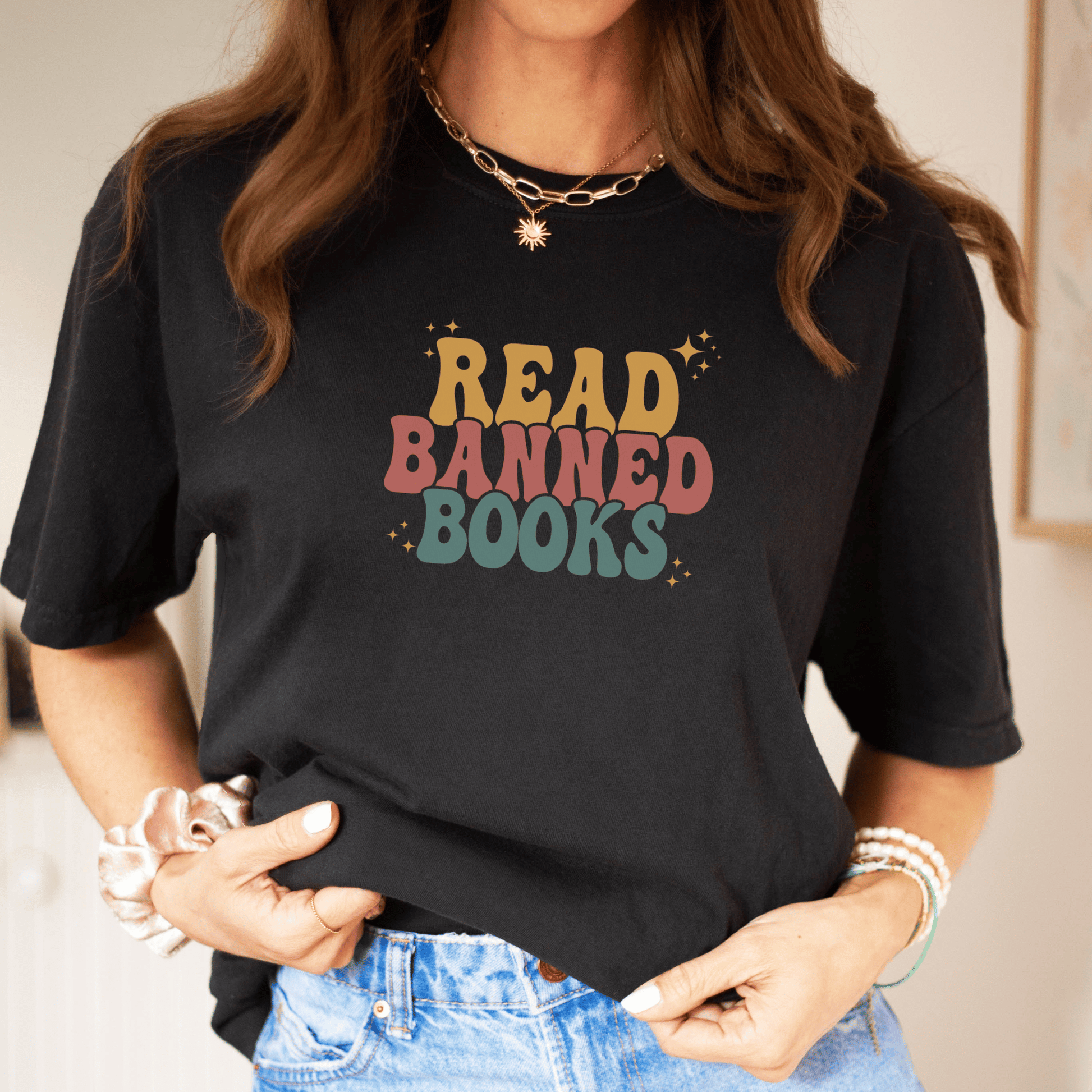 Read Banned Books Tee T-Shirt Black 3XL 