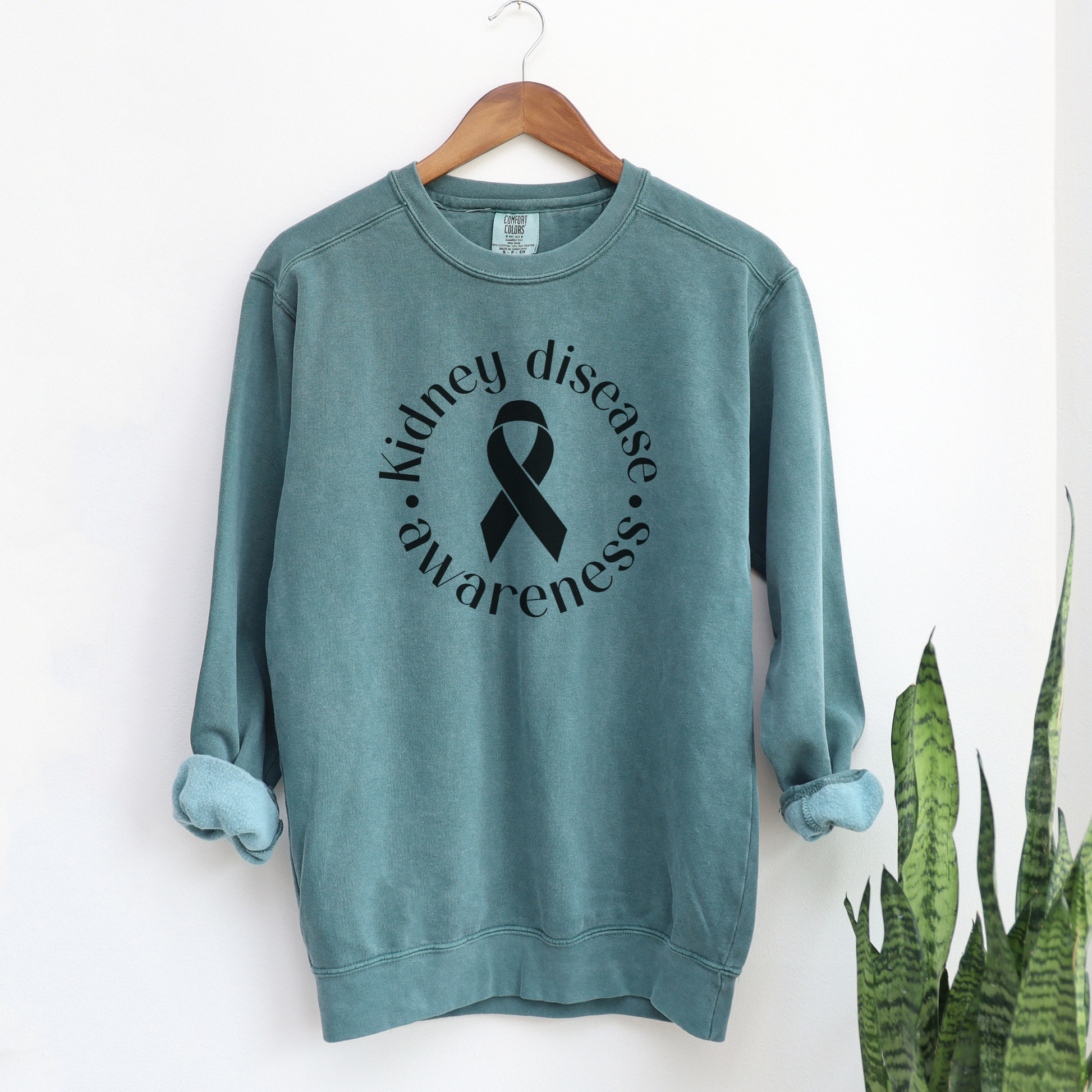 Kidney Disease Awareness Sweatshirt Sweatshirts Blue Spruce S 