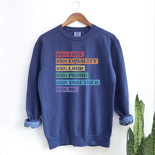 100% Love Sweatshirt Sweatshirts True Navy S 