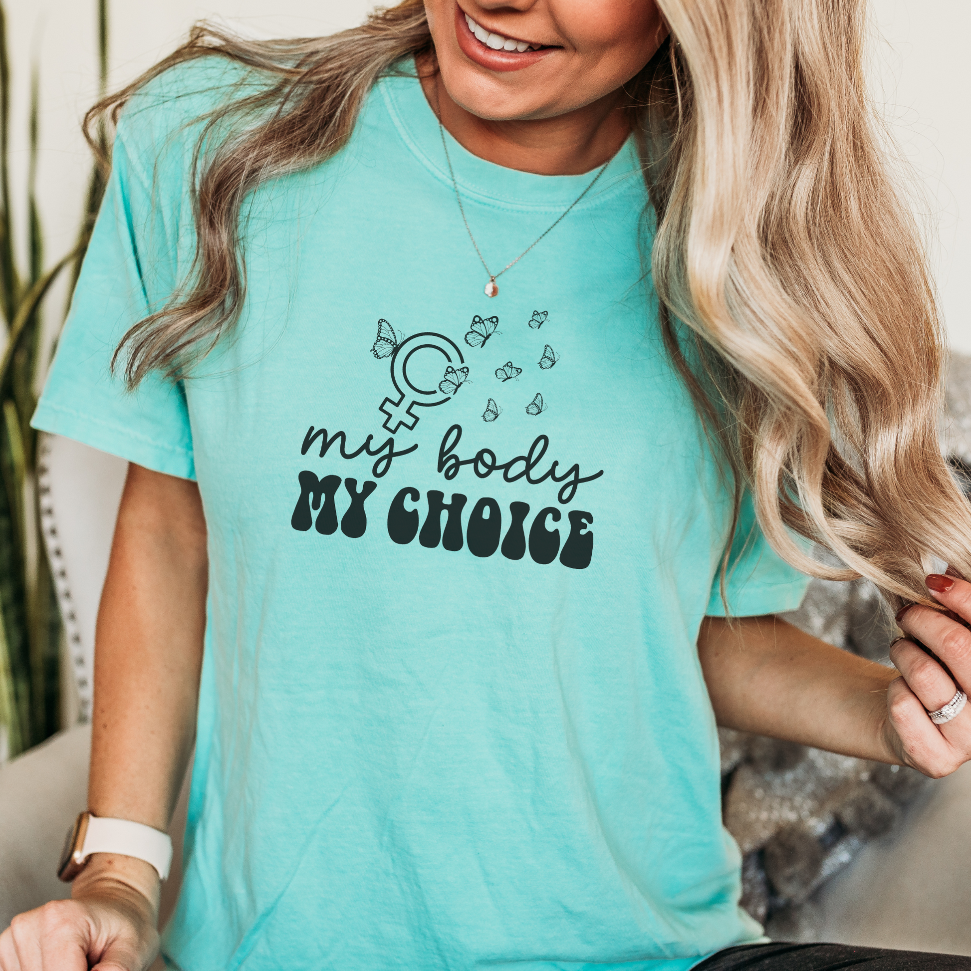 My Body My Choice Tee T-Shirt Chalky Mint S 