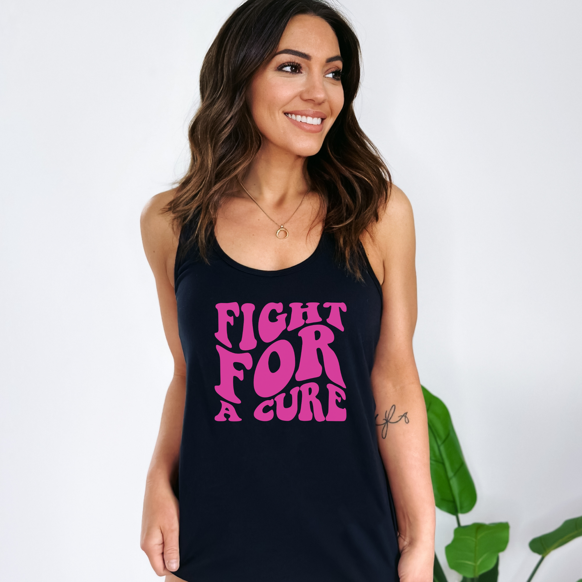 Fight For a Cure Tank Top Tank Top XS Solid Black 