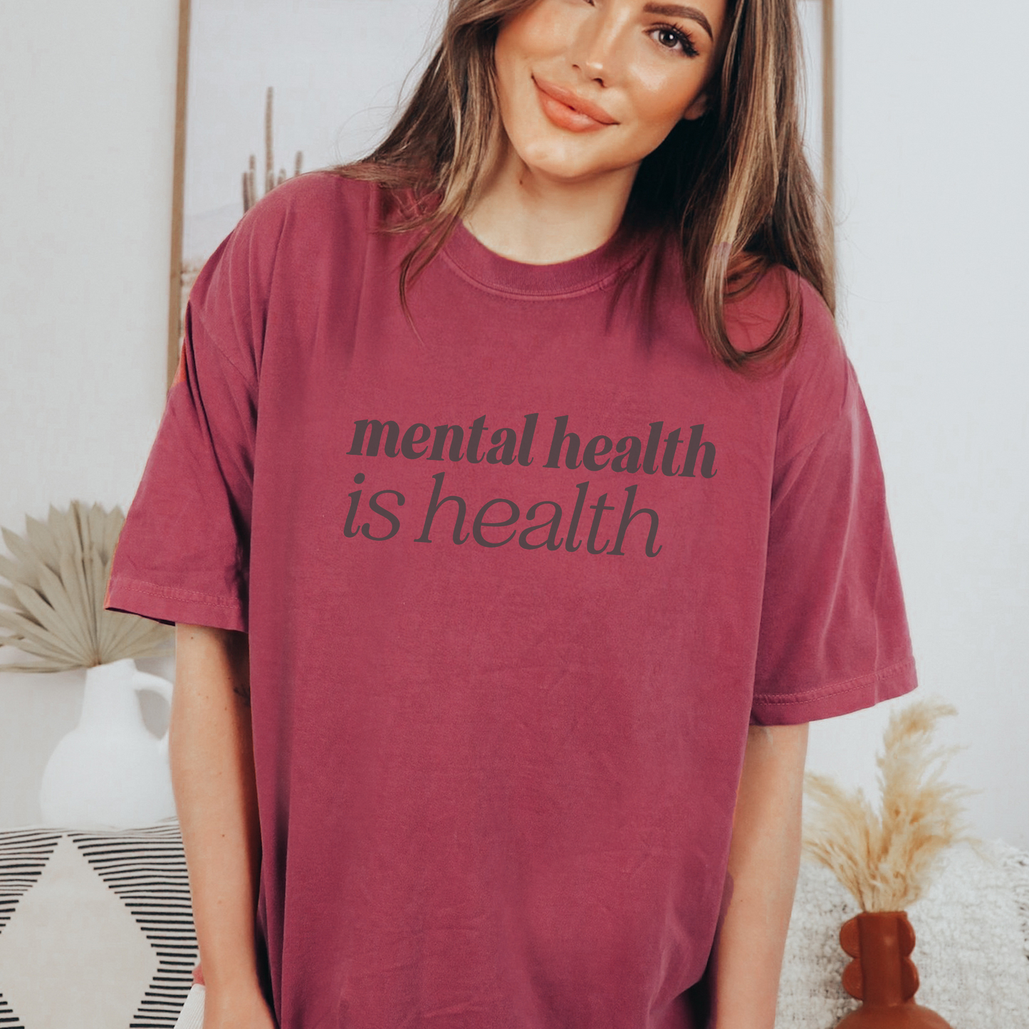 Mental Health is Health Tee T-Shirt Brick S 