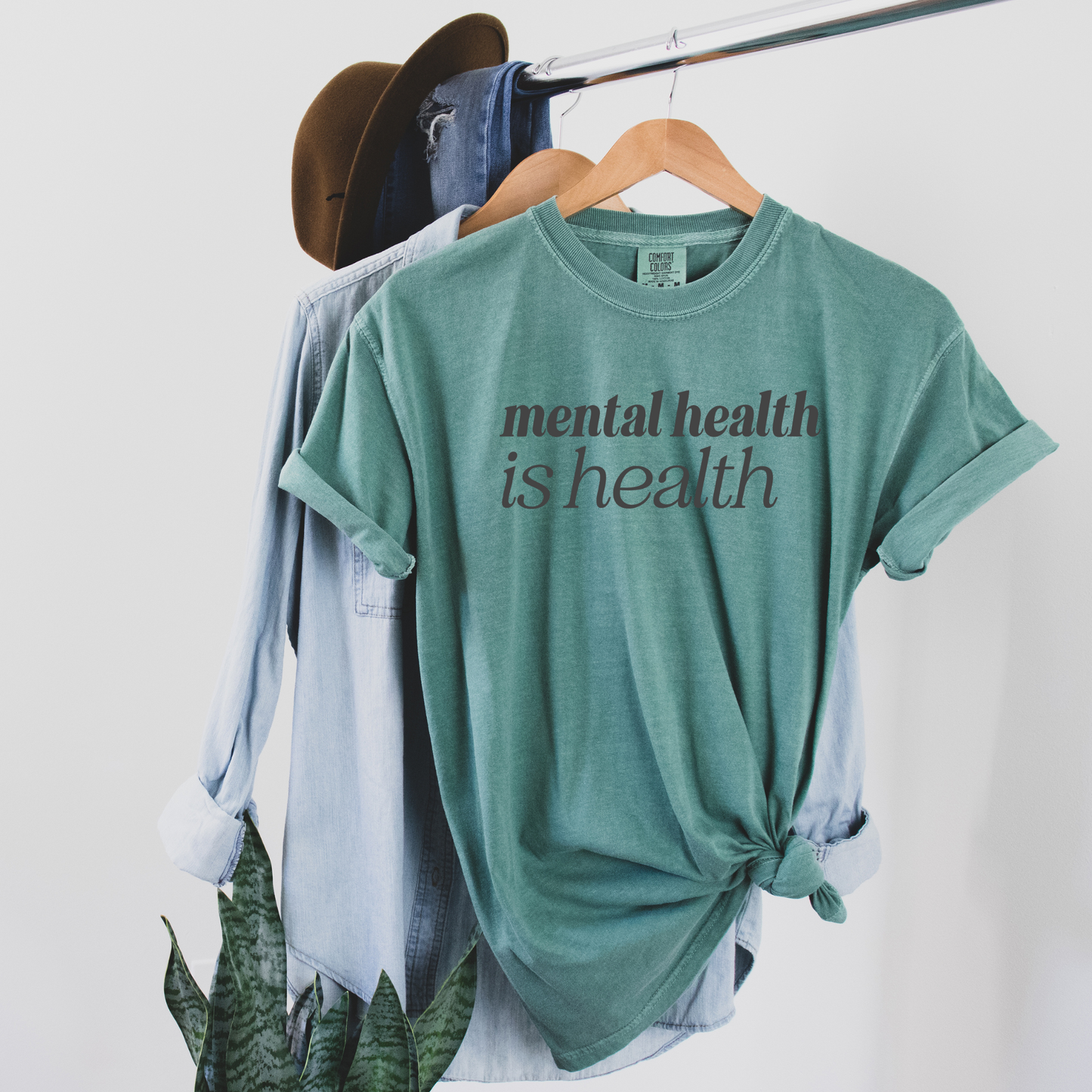 Mental Health is Health Tee T-Shirt Light Green S 