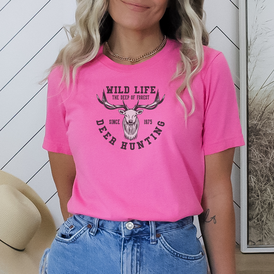 Wild Life Tee T-Shirt Charity Pink M 