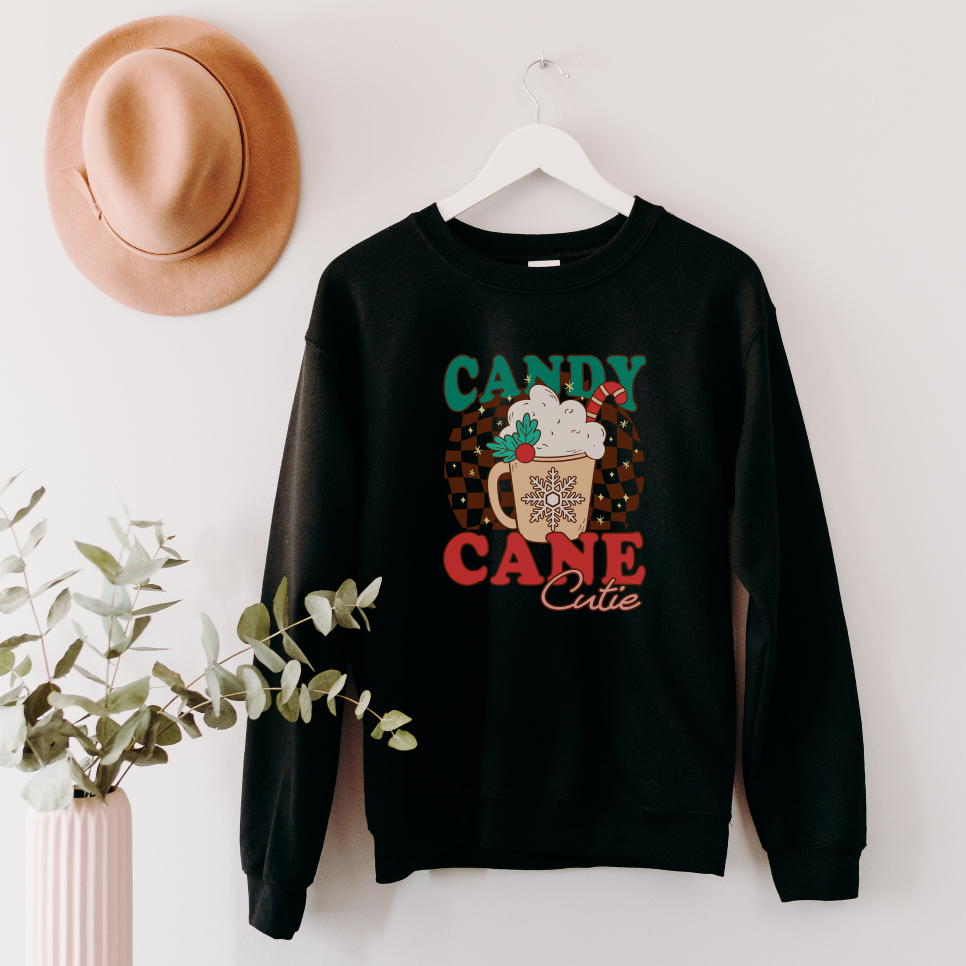 Candy Cane Cutie Sweatshirt Sweatshirt S Black 