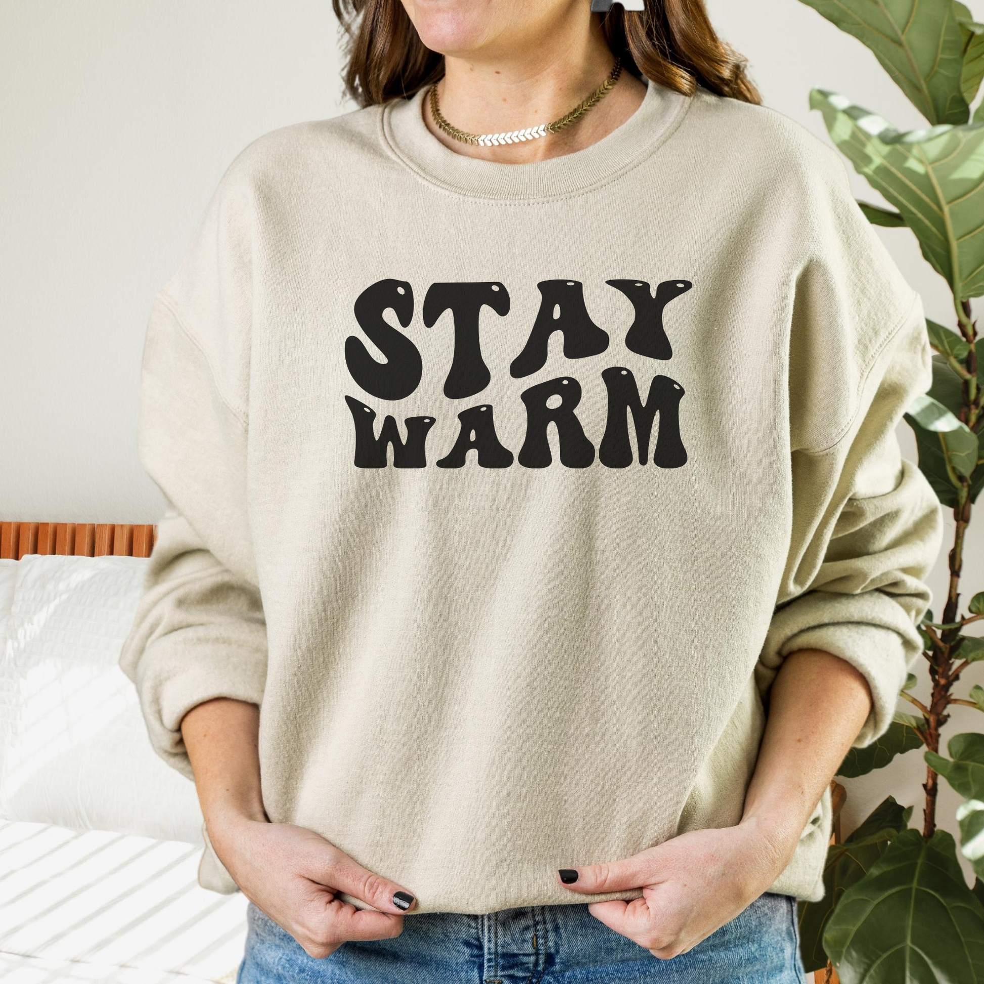 Stay Warm Sweatshirt Sweatshirt S Sand 