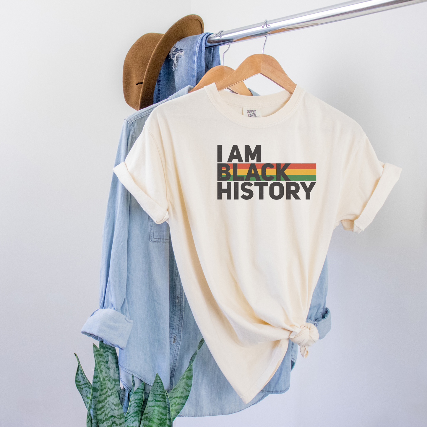 I Am Black History Tee T-Shirt Ivory S 