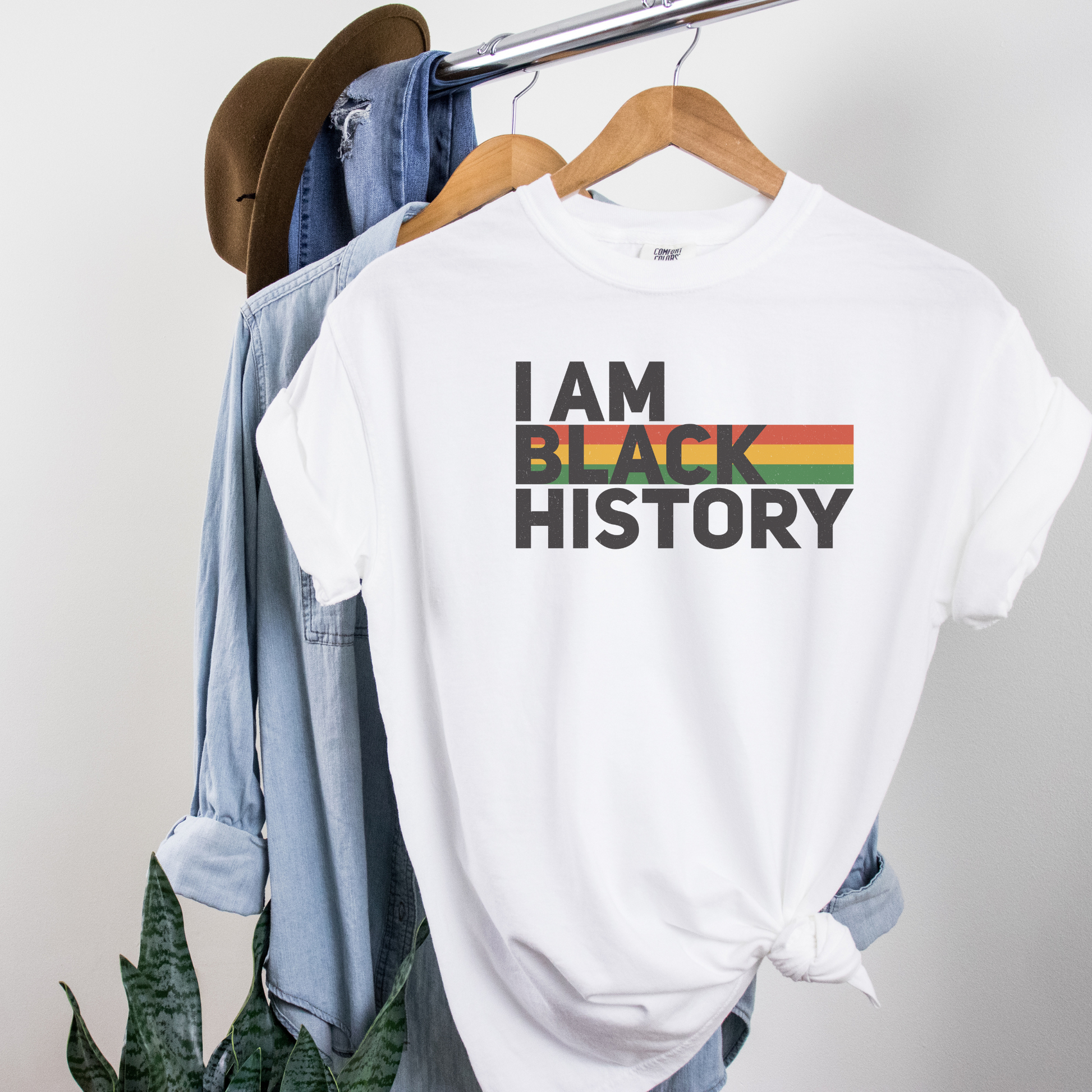 I Am Black History Tee T-Shirt White 3XL 