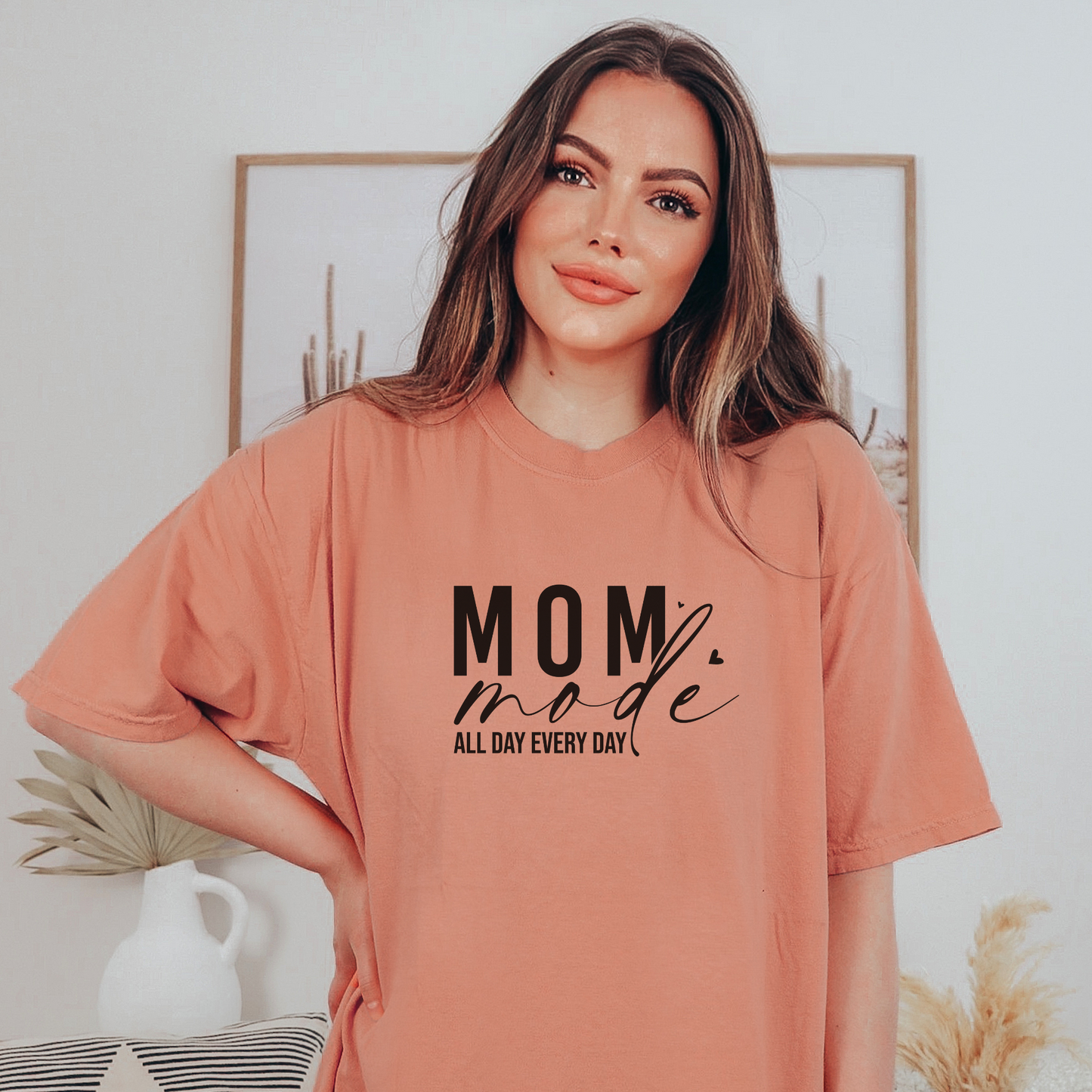 Mom Mode Tee T-Shirt Terracotta S 