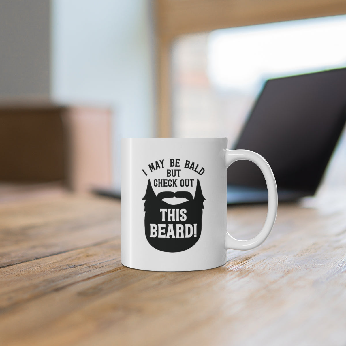 I May Be Bald, But Check Out This Beard Coffee Mug Mug   