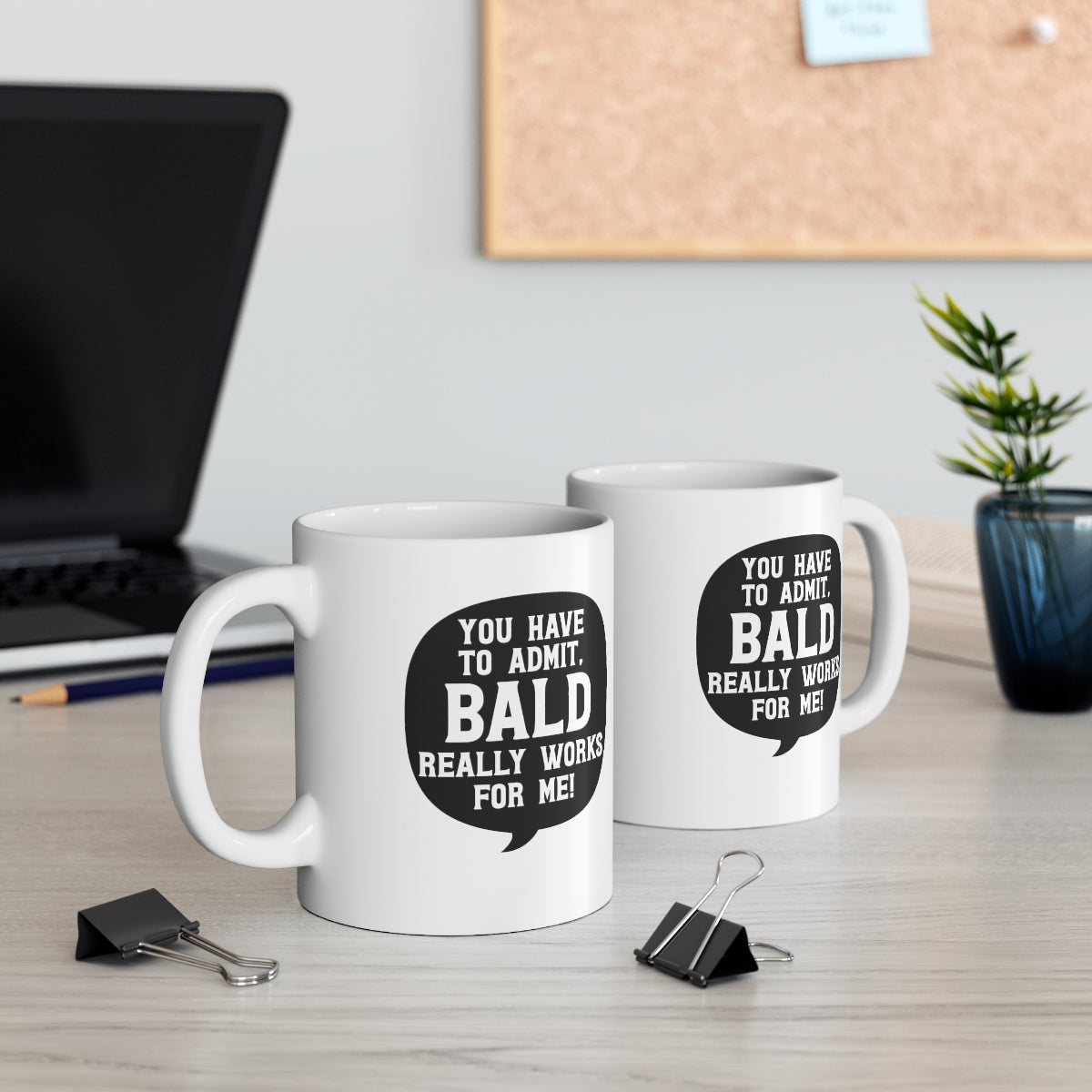 Bald Really Works For Me Coffee Mug Mug   