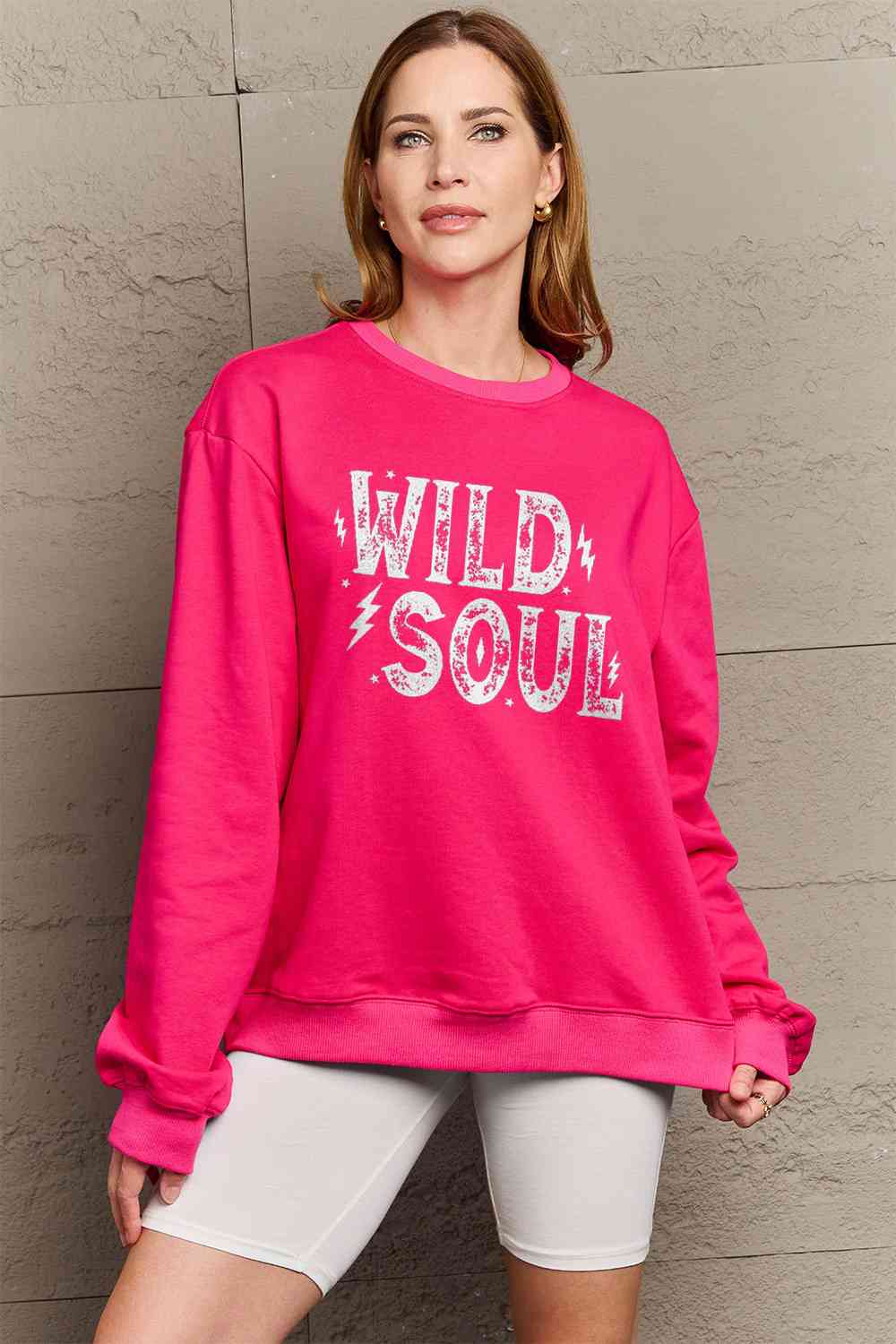 Wild Soul Sweatshirt  Deep Rose S 