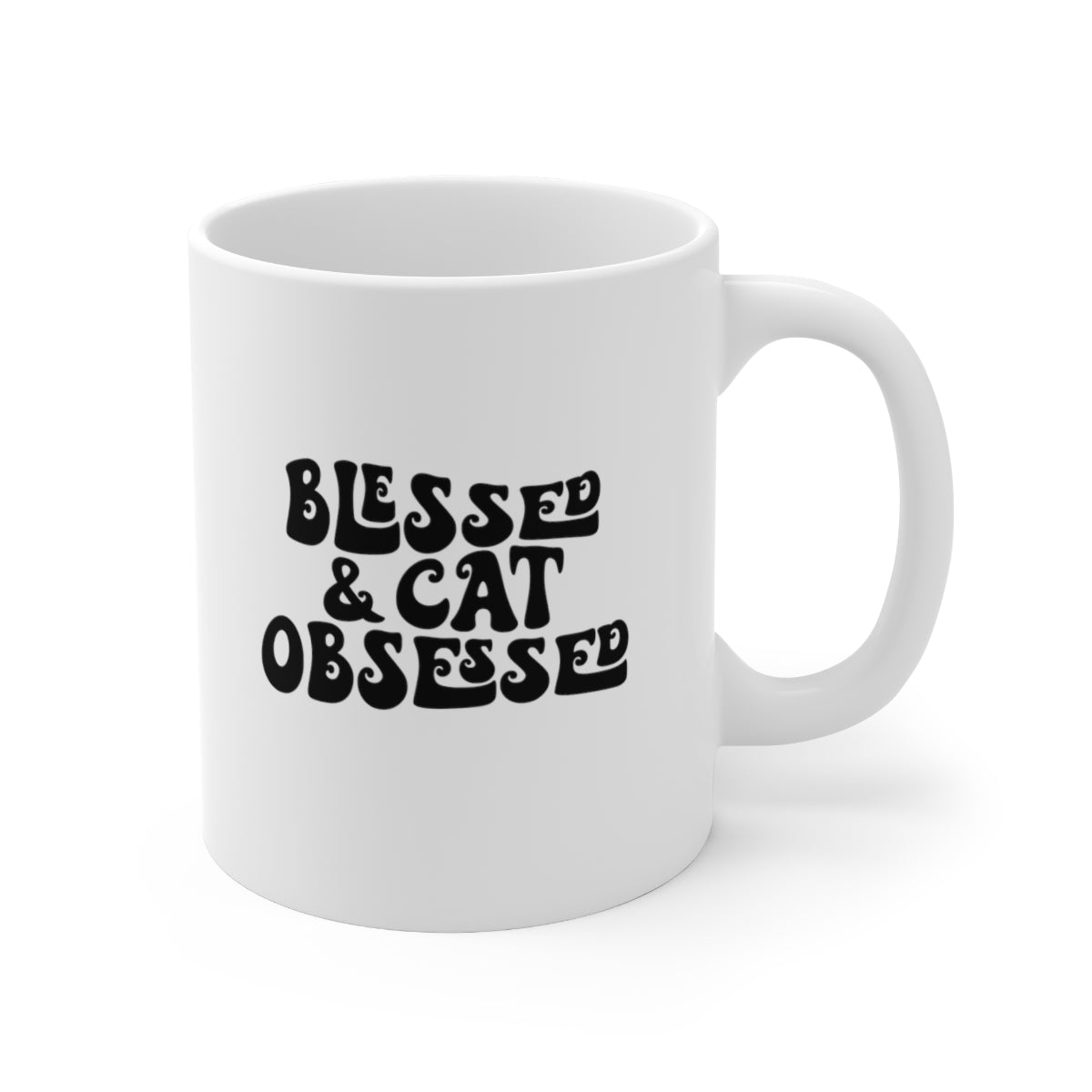 Blessed and Cat Obsessed Coffee Mug Mug   