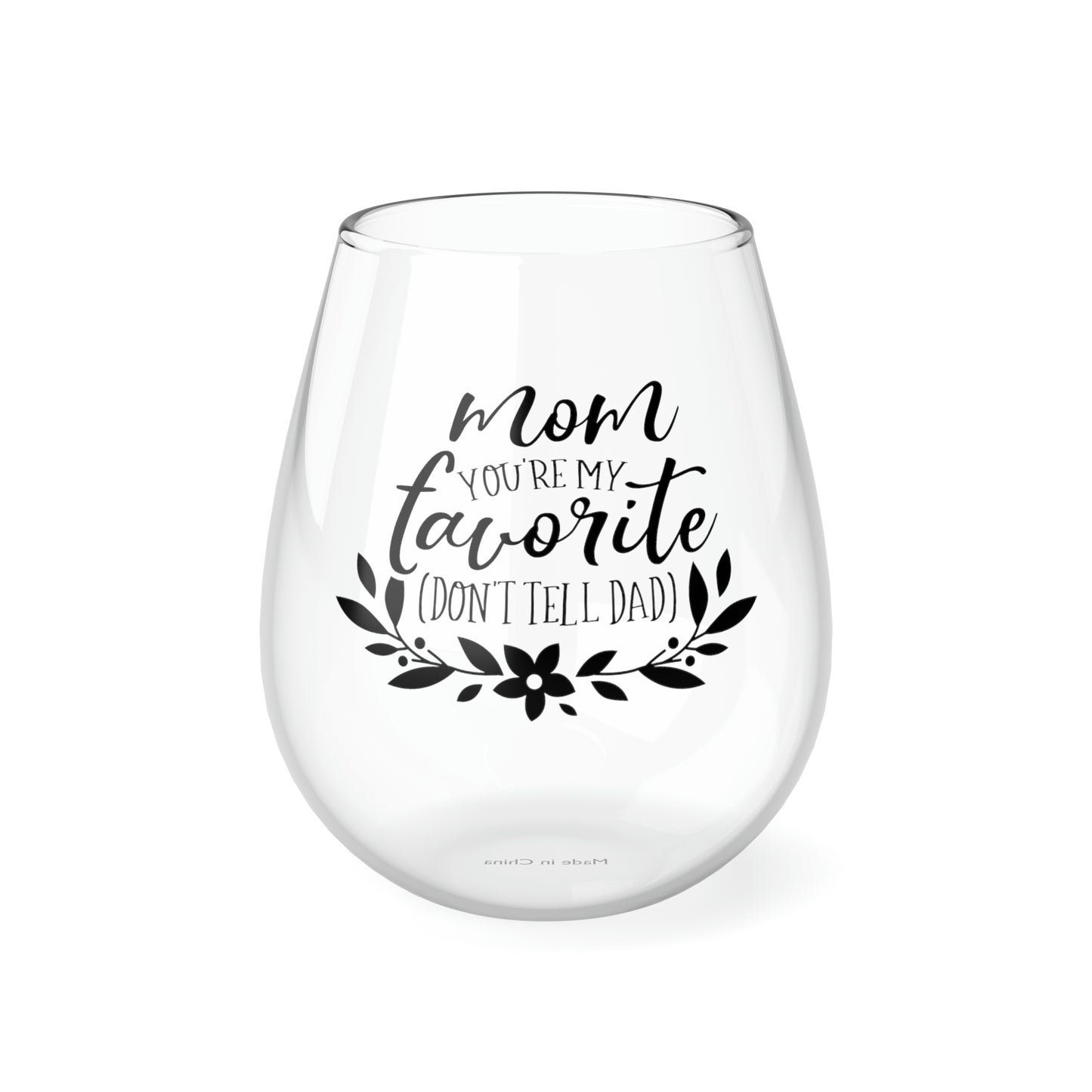 Mom, You're My Favorite Wine Glass Mug   