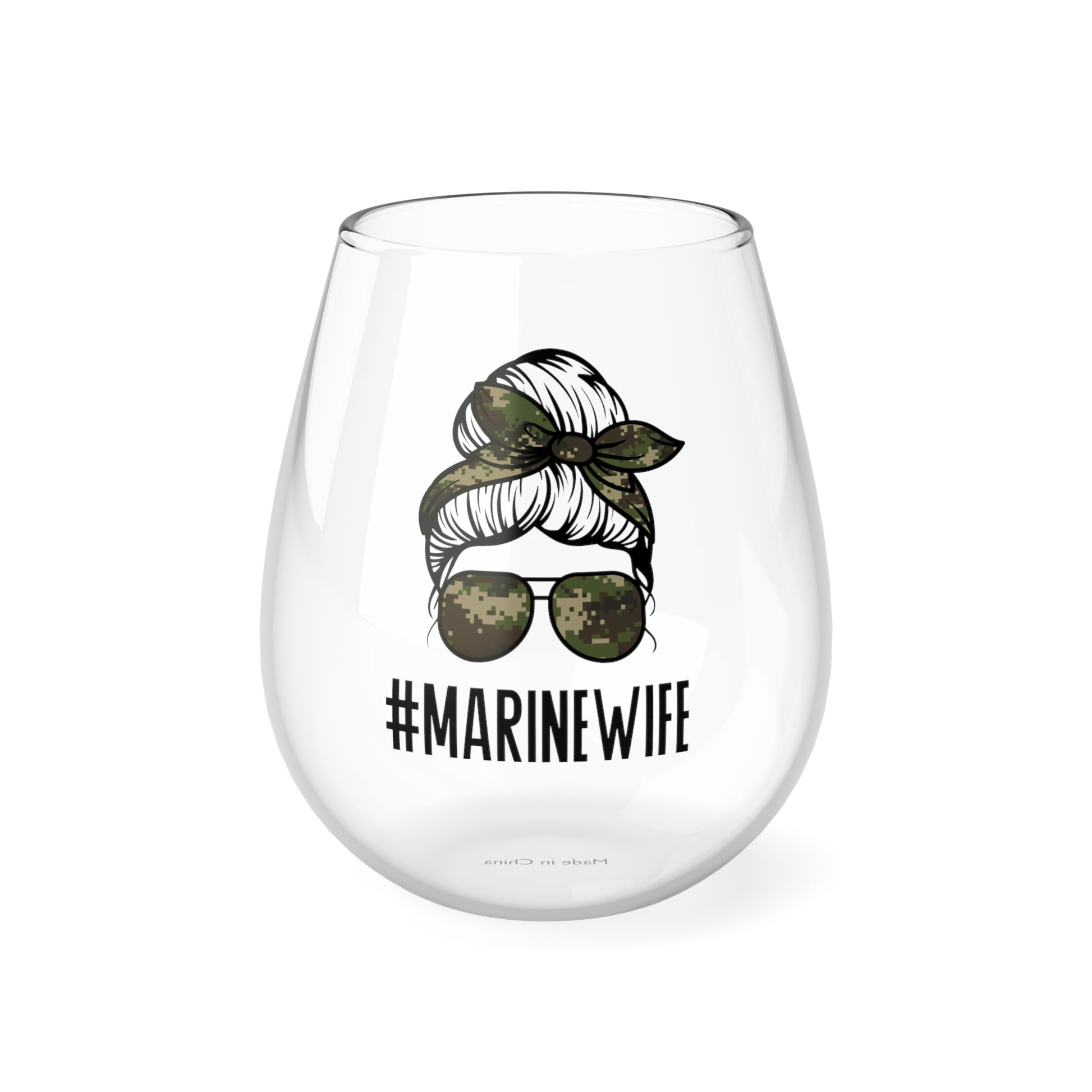 #MarineWife Wine Glass Mug   