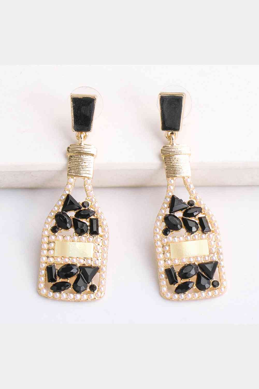 Wine Bottle Dangle Earrings    