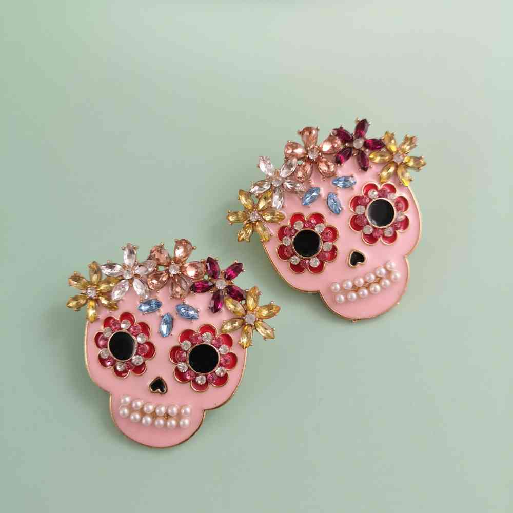 Rhinestones & Sugar Skulls Earrings    