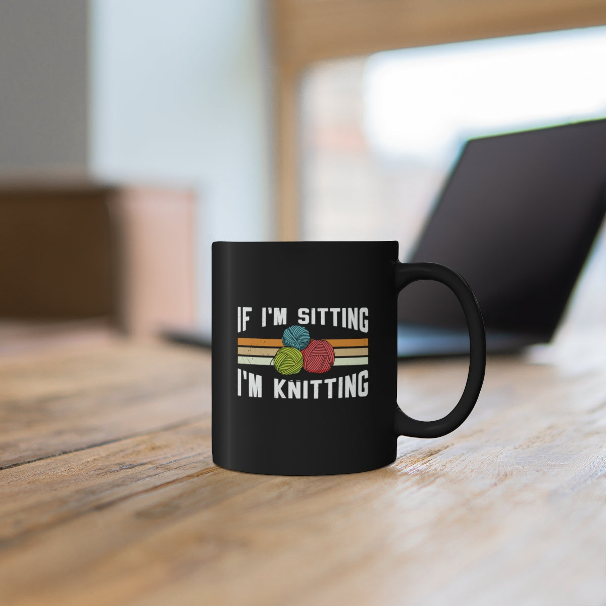 If I'm Sitting, I'm Knitting Coffee Mug Mug   