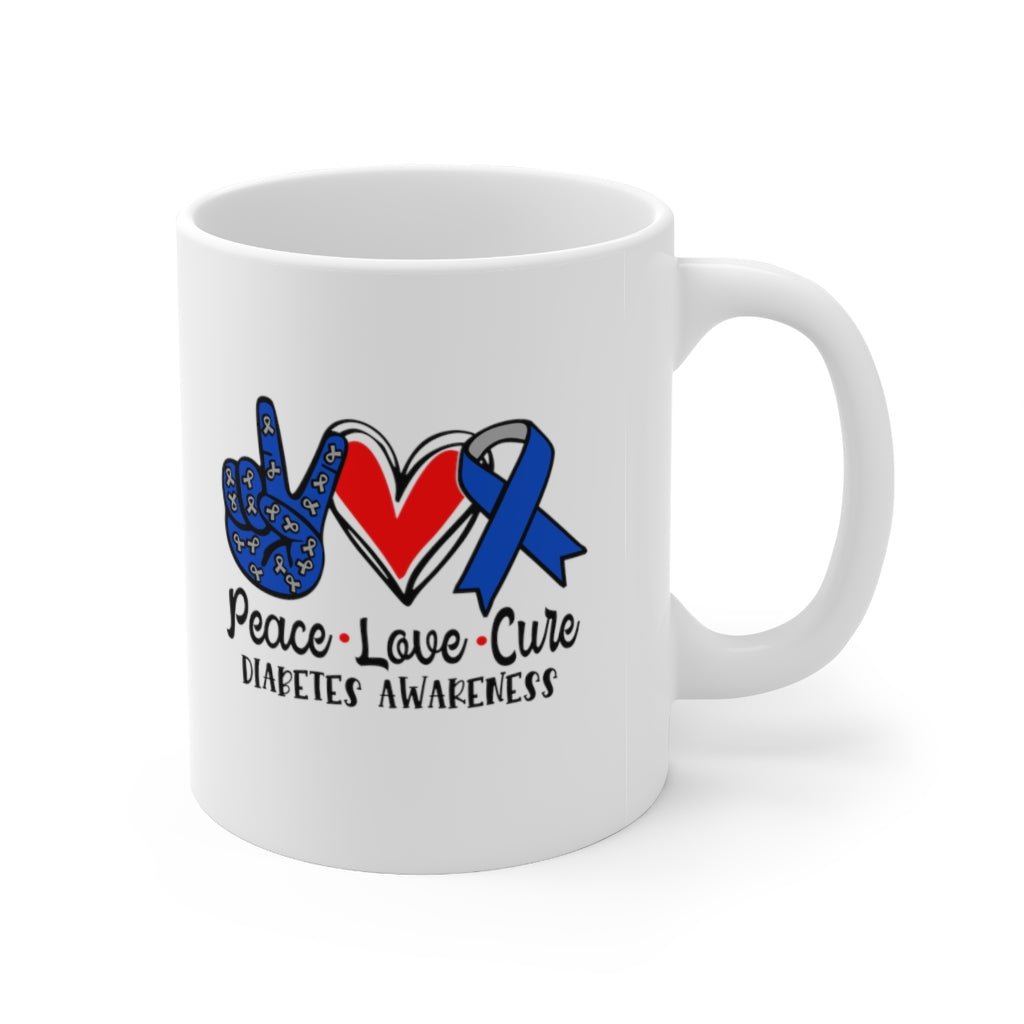 Peace.Love.Cure Diabetes Coffee Mug Mug   