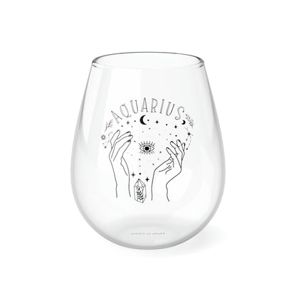 Aquarius Wine Glass Mug 11.75oz  