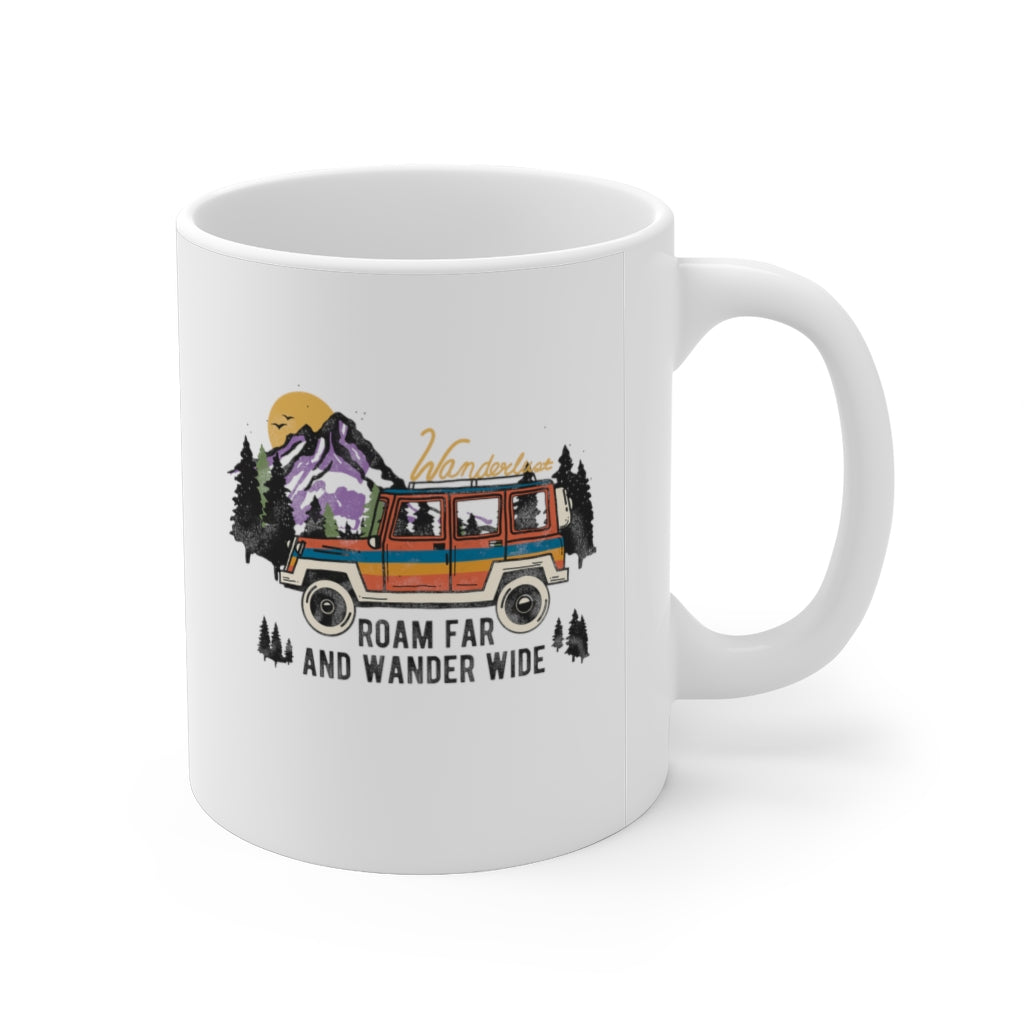 Roam Far and Wander Wide Coffee Mug Mug 11oz  