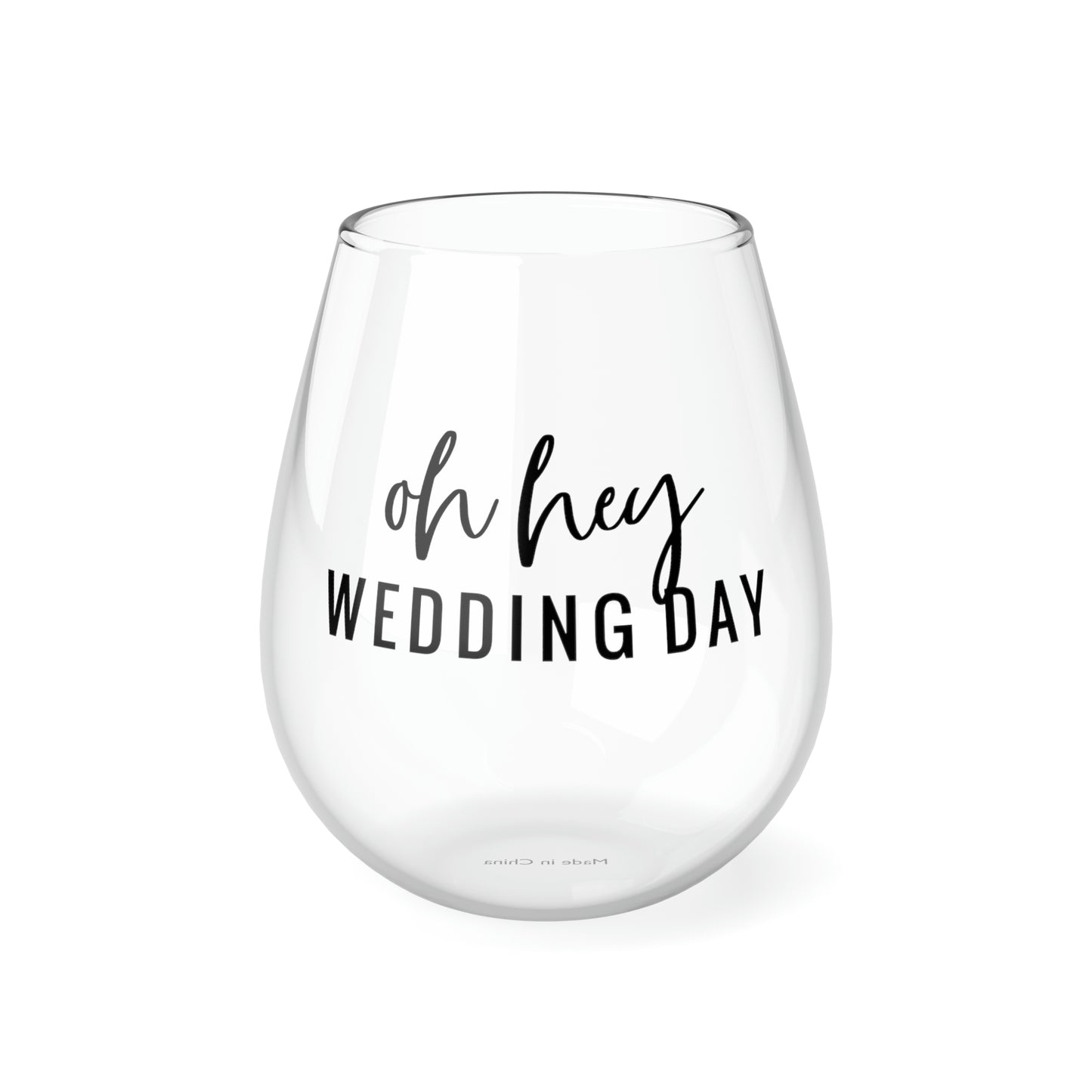 Oh Hey, Wedding Day Wine Glass Mug   