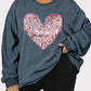 Plus-Size Sequin Heart Sweatshirt    